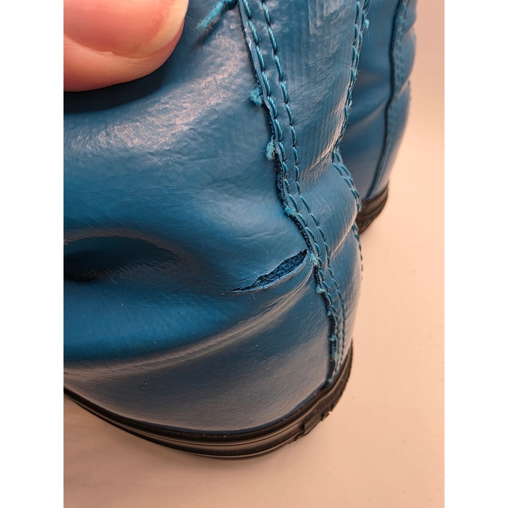 Converse Chuck Taylor AllStar Rubber High Top Blue Black 149460C Mens 6 Womens 8 - Picture 4 of 9
